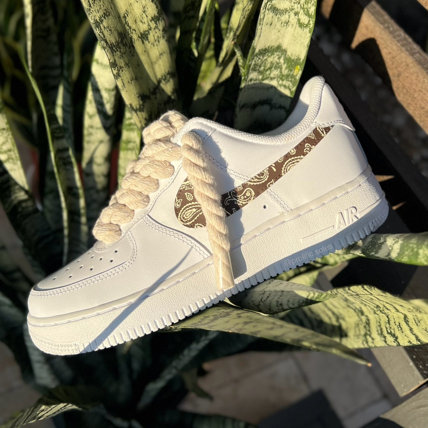 Beige Thick Rope Shoelaces