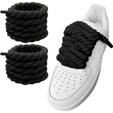 Black Thick Rope Shoelaces