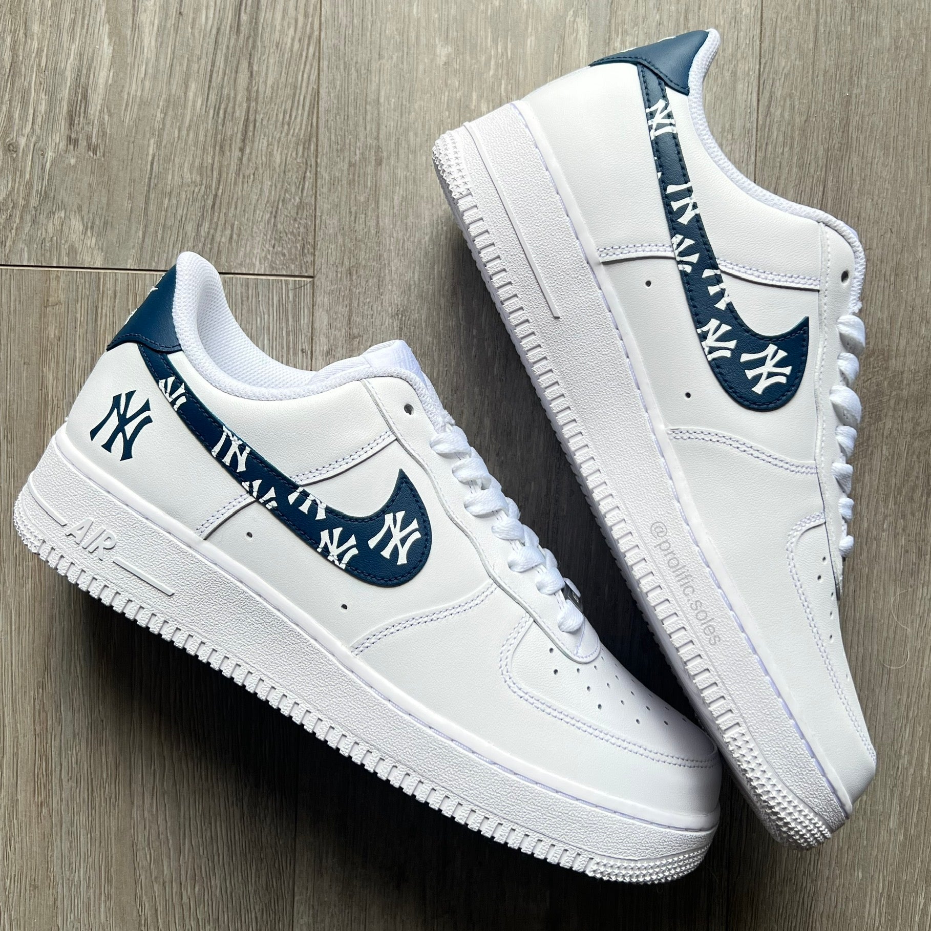 Custom Painted New shops York Yankee Sneakers