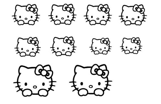 Hello Kitty Stencil Sheet
