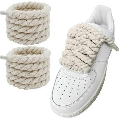 Beige Thick Rope Shoelaces